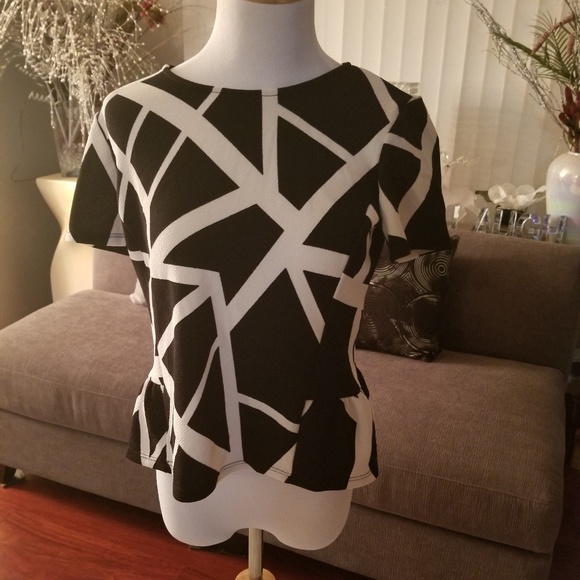 Bar III Textured Peplum Top - Picture 1 of 4